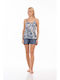 Secret Point Sommer Babydoll Mehrfarbig