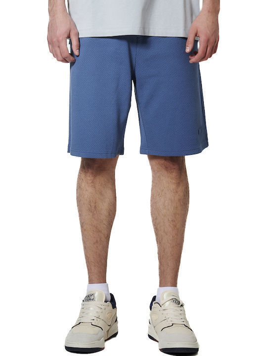 Body Action Waffle Herren Shorts Blau
