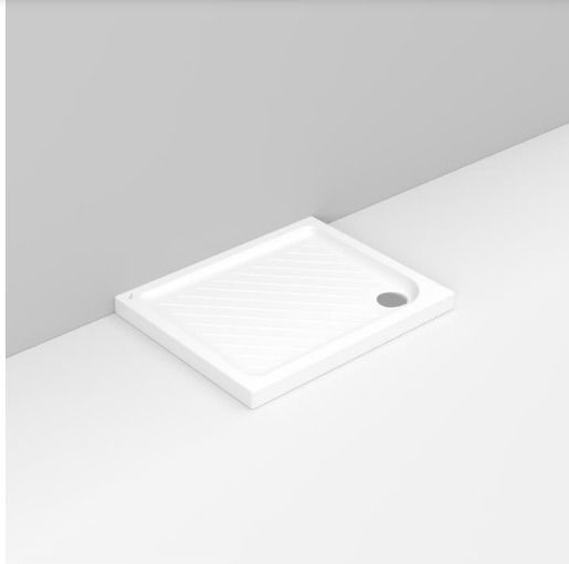 Ceramica Dolomite Ορθογώνια Πορσελάνινη Ντουζιέρα 100x80cm Λευκή