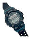 Digital Men's Watch 40mm Battery with Rubber Strap Blue Petrol