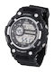 Digital Men's Watch 40mm Battery With Rubber Strap Black/Silver