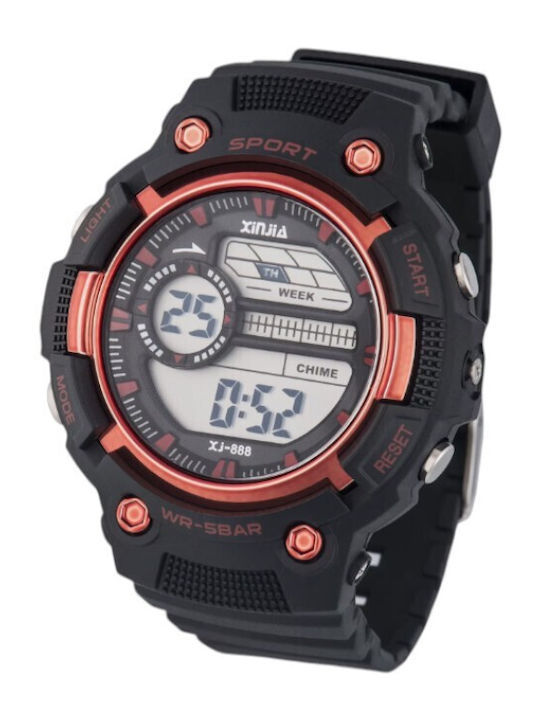 Digital Men's Watch 40mm Battery With Rubber St...