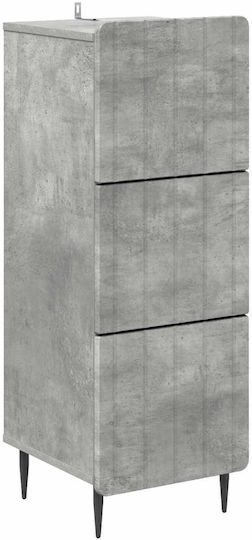 Чекмеджета За Бюро Дървени Сиви 33x34.5x92см