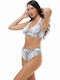 Bikinihosen Slip Hohe Taille Weiß
