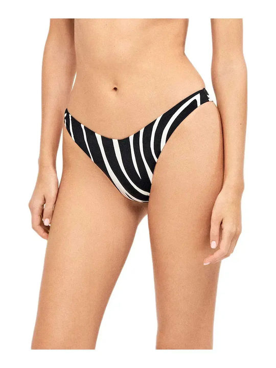 Bikini Inferioare Brazilia Negru-Ivoriu