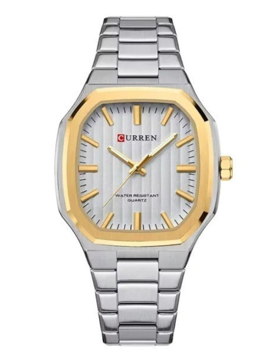 Curren Men's Watch 37mm Battery with Silver Metal Bracelet