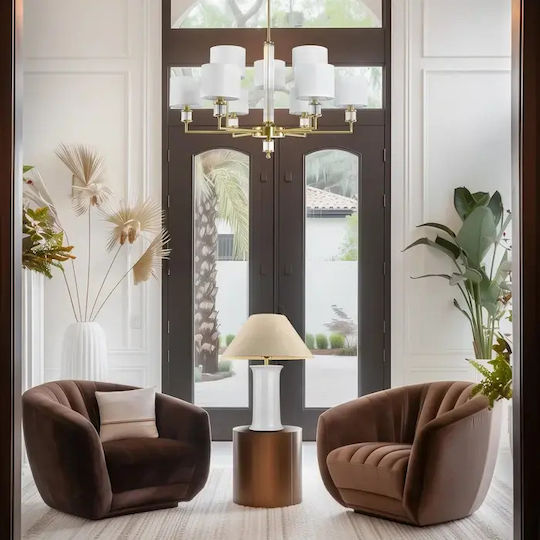 COSMOLight Adjustable Bronze Pendant Ceiling Light with E14 Socket 92x92cm