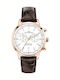 Philip Watch Men's Battery Watch with Brown Leather Strap