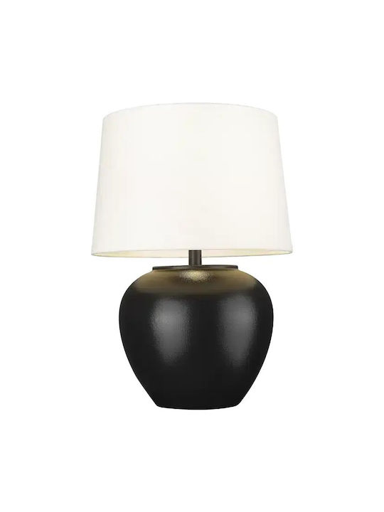 COSMOLight Ceramic Table Lamp with Black Shade and Base