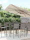 vidaXL Outdoor Bar Set 9 Pieces Gray