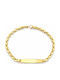 Daskalakis Kids Bracelet ID Made of 9K Gold