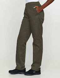 Ayo Unisex Medizinische Hosen Mischgewebe Kittel 170g/m² Elastischer Bund 3 Taschen Brave-322.17 Khaki