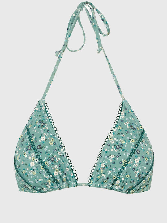 Funky Buddha Triangle Bikini Top Green