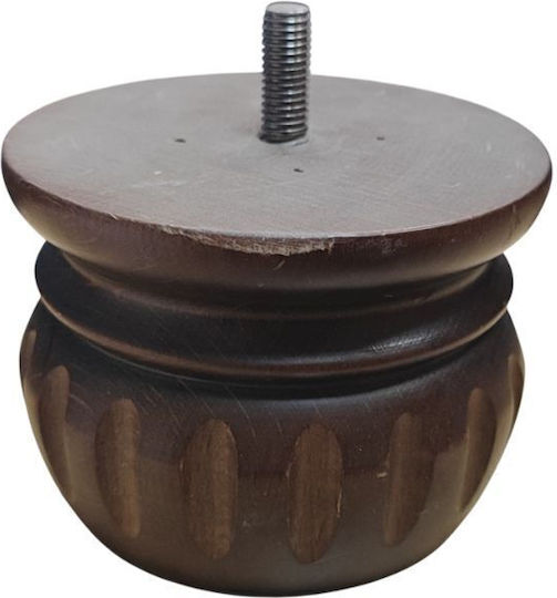 JGS S.A. Hölzernes Möbelbein 8cm Braun