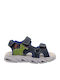 Kids' Sandals with Hoop & Loop Closure and Blue Lights