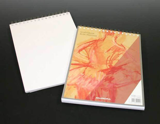 Aurora Spiral Skizzenbuch A4 100 Blätter 90g/m² Bleistift Skizzen Aurora Esquisse