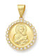 Daskalakis Kinder Amulet Daskalakis mit Jungfrau Maria aus Gold 9K 56161