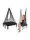 Swing Armchair with Stand and Pillow Fabric Gray Load Capacity up to 120kg L60xW60xH120cm