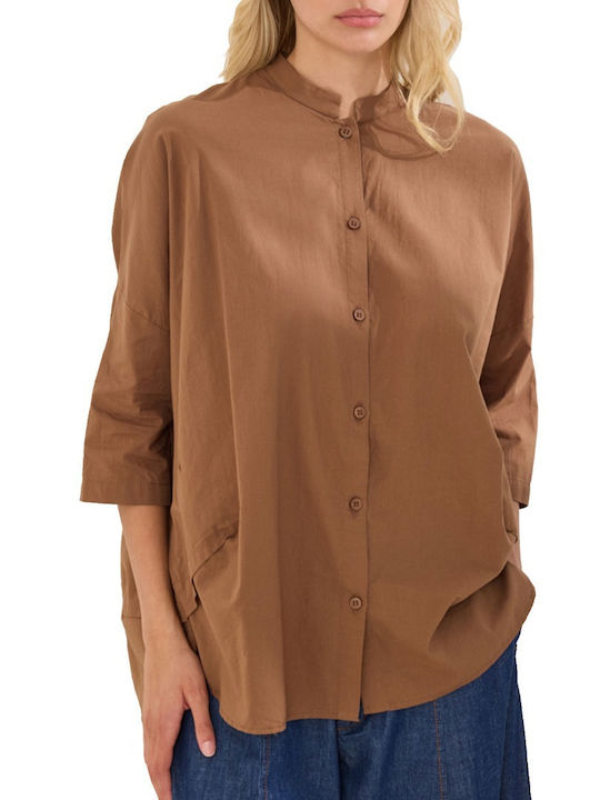 Namaste Long Sleeve Women's Shirt Cacao