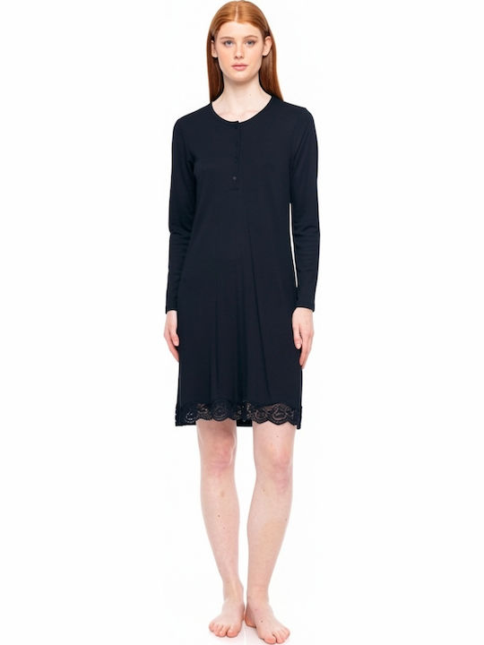 Pink Label Winter Women's Nightgown Yacht Blue