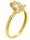 Xrisokosmima Single Stone Ring from 14K Gold with Zircon