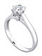 VTJ Einzelner Steine Ringe aus Silber mit Diamant