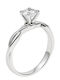 VTJ Einzelner Steine Ringe aus Silber mit Diamant