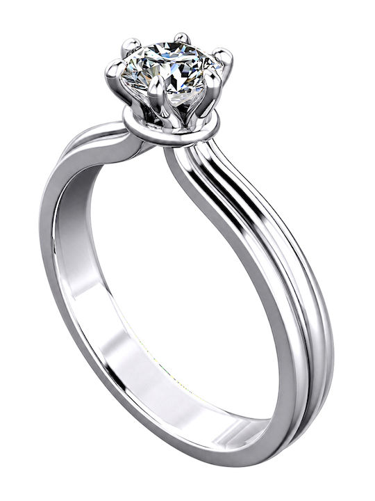 VTJ Einzelner Steine Ringe aus Silber mit Diamant