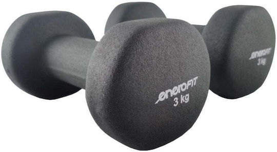 Enero Set of Dumbbells Made of Neoprene 2 x 3kg