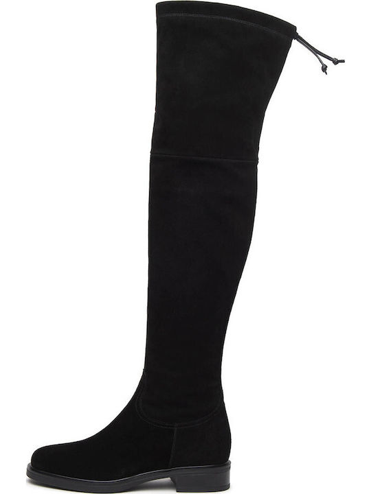 Leder Damenstiefel Schwarz