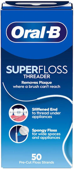 Oral-B Superfloss Dental Floss With Mint Flavor 50m 50 Pieces