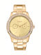 DKNY Womens Watch Battery with Yellow Metal Bracelet