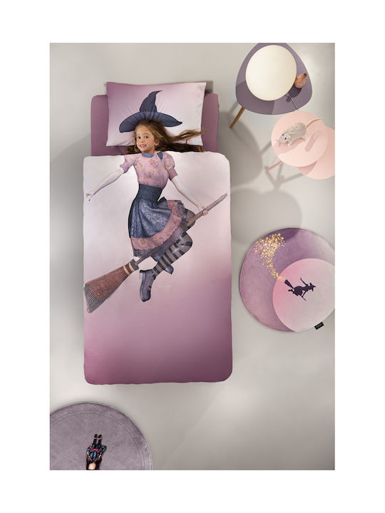Saint Clair Set Kinderbettlaken Baumwoll Purple 170x250cm 3 Stück