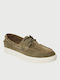 Suede Men's Boat Shoes in Green Colour