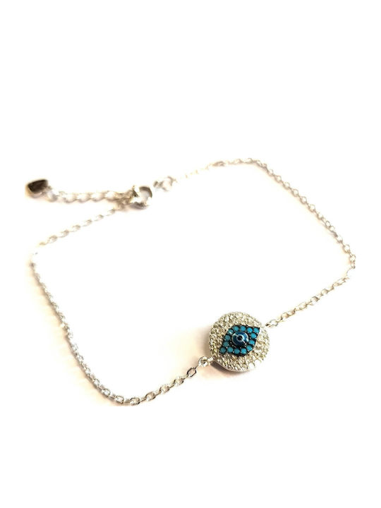 Amalfi Accessories Damentaschenarmband mit Auge-Design aus Silber