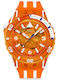 Swatch Sea Ανδρικό Ρολόι Μπαταρίας με Πορτοκαλί Δερμάτινο Λουράκι