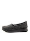 Women's Leather Black Slip-On
