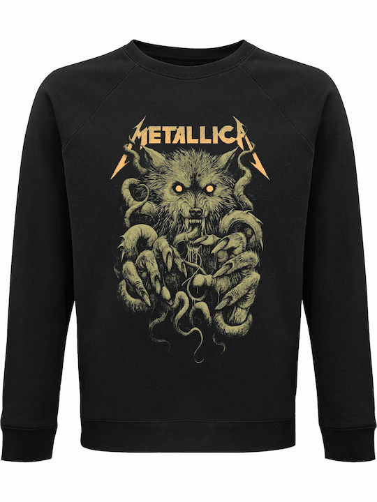 Sweatshirt Organic Unisex " Metallica Wolf Ktul...