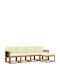 vidaXL Zweisitziges Outdoor-Sofa Kunststoff mit Kissen 249x122.5x73cm