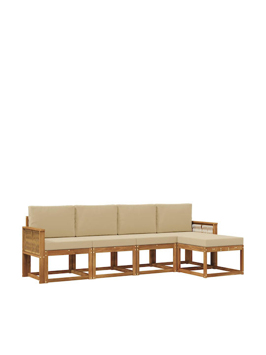 vidaXL Zweisitziges Outdoor-Sofa Kunststoff Mit...