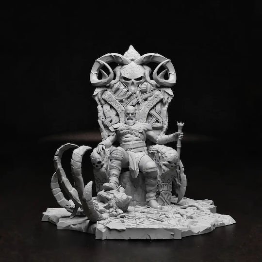 Φιγούρα Kratos On Throne Ready To V3 God War 3d Εκτυπωμένη-15 2 Cm 1:12
