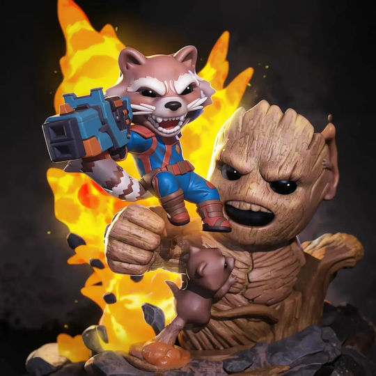 Chibi Rocket Groot Guardians Galaxy 3D Ausgedruckte Figur 20 Cm 1:8