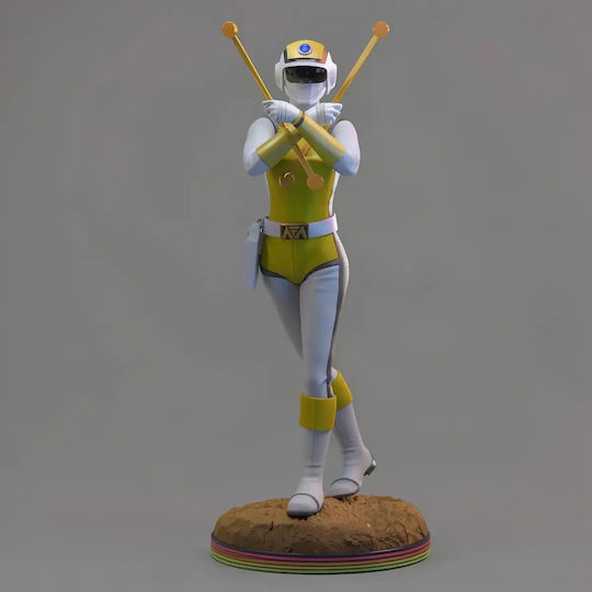 Choushinsei Flashman Sammelbare Figur 3D Druck Modell Gelb Blitzlicht 3D Gedruckt-11 4 Cm 1:16