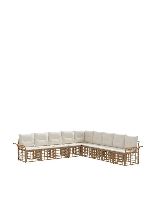 Corner Outdoor Sofa Rattan with Cushions