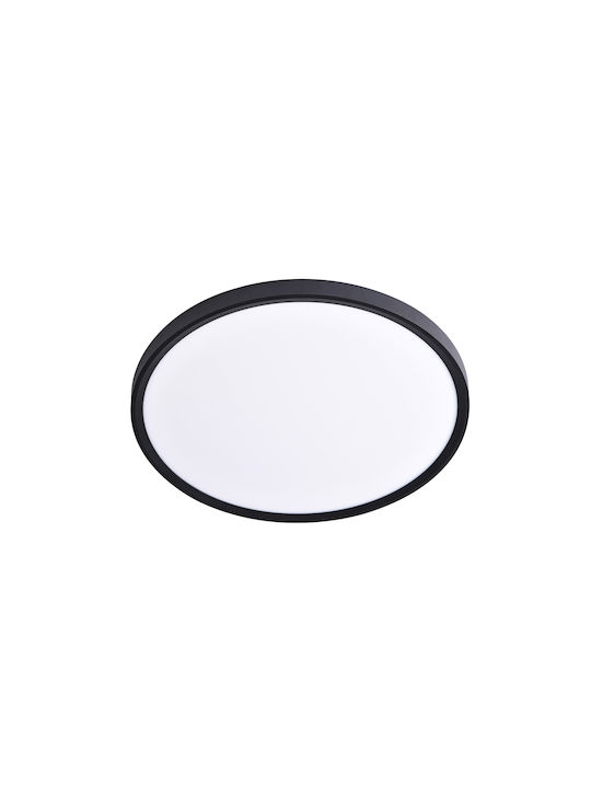 Aca Deckenleuchte montieren 30cm Schwarz mit Integrierte LED