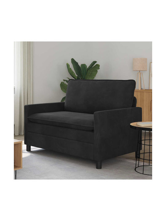 Doppelsitzer Sofa Samt Schwarz