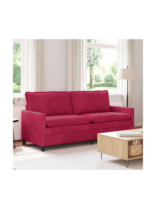 Doppelsitzer Samt Rotes Sofa 196x81x87.5cm