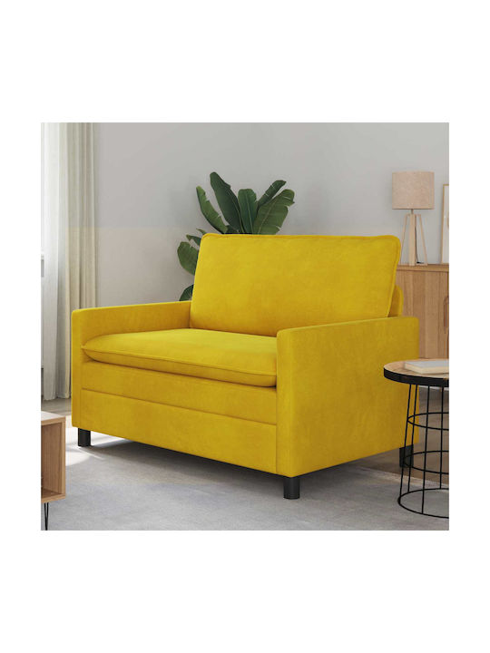 Doppelsitzer Sofa Samt Gelb 126x81x87,5cm