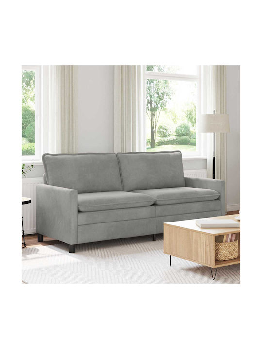 Doppelsitzer Samt Sofa Hellgrau 196x81x87.5cm