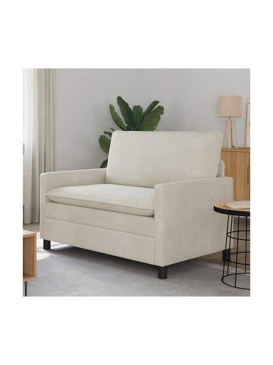 Doppelsitzer Samt Sofa Creme 126x81x87,5cm